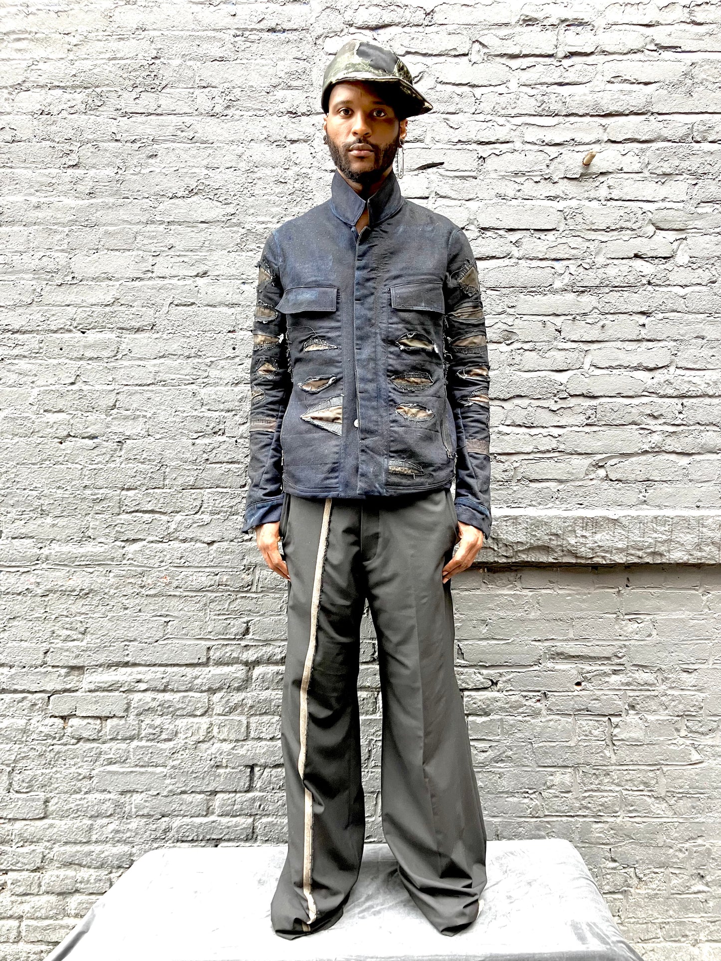 FW23 || BORG || DESTROYED DENIM BLACK