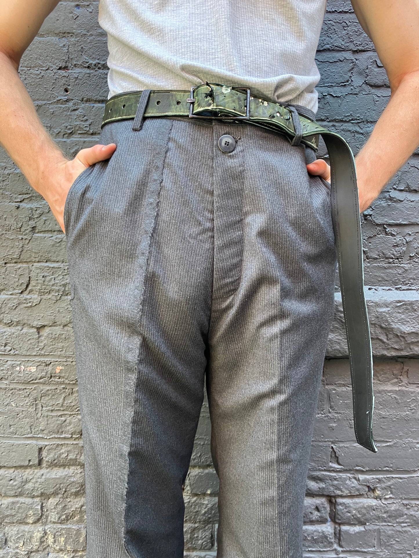 FW23 || GODDE PANTS || TROPICAL WOOL GREY STRIPE