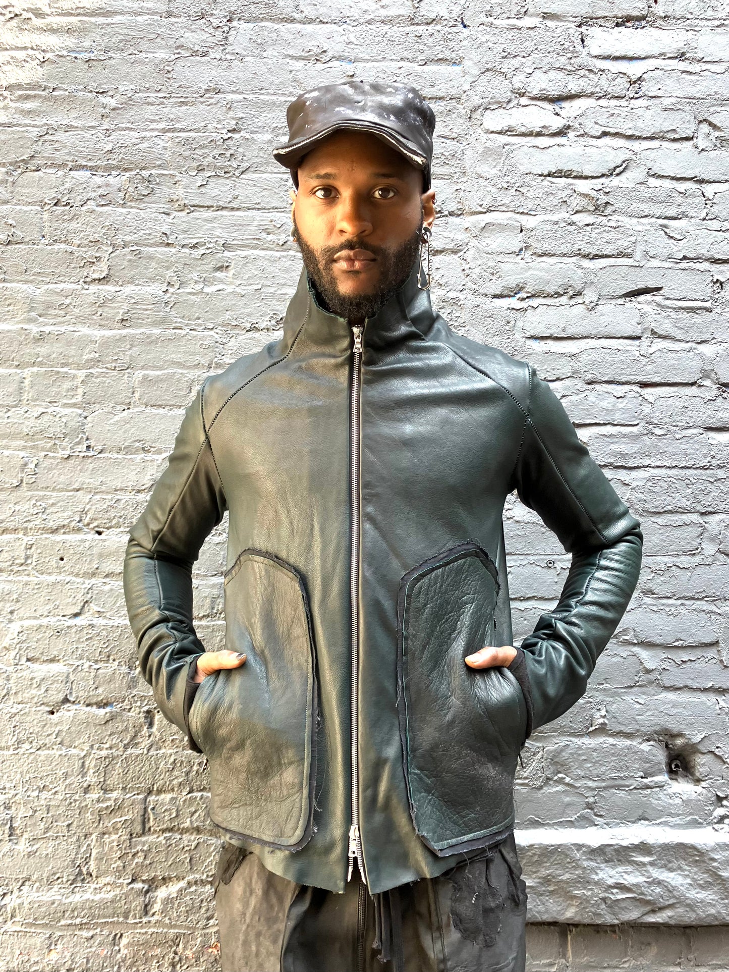 FW23|| ARC LEATHER JACKET || 100% COWHIDE - COMBAT GREEN