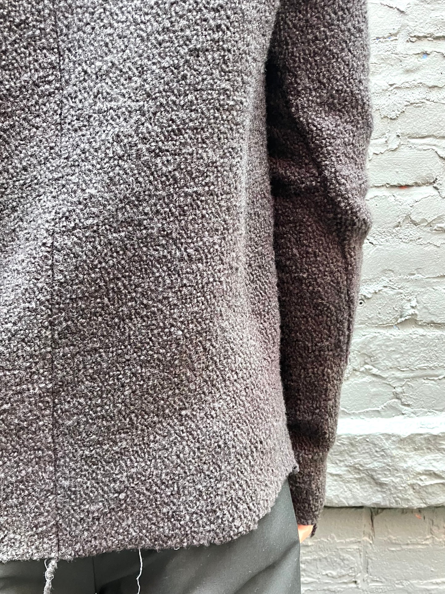 FW23 || PRIMORDIAL HIDDEN POCKET SWEATER|| BLACK WOOL - OD