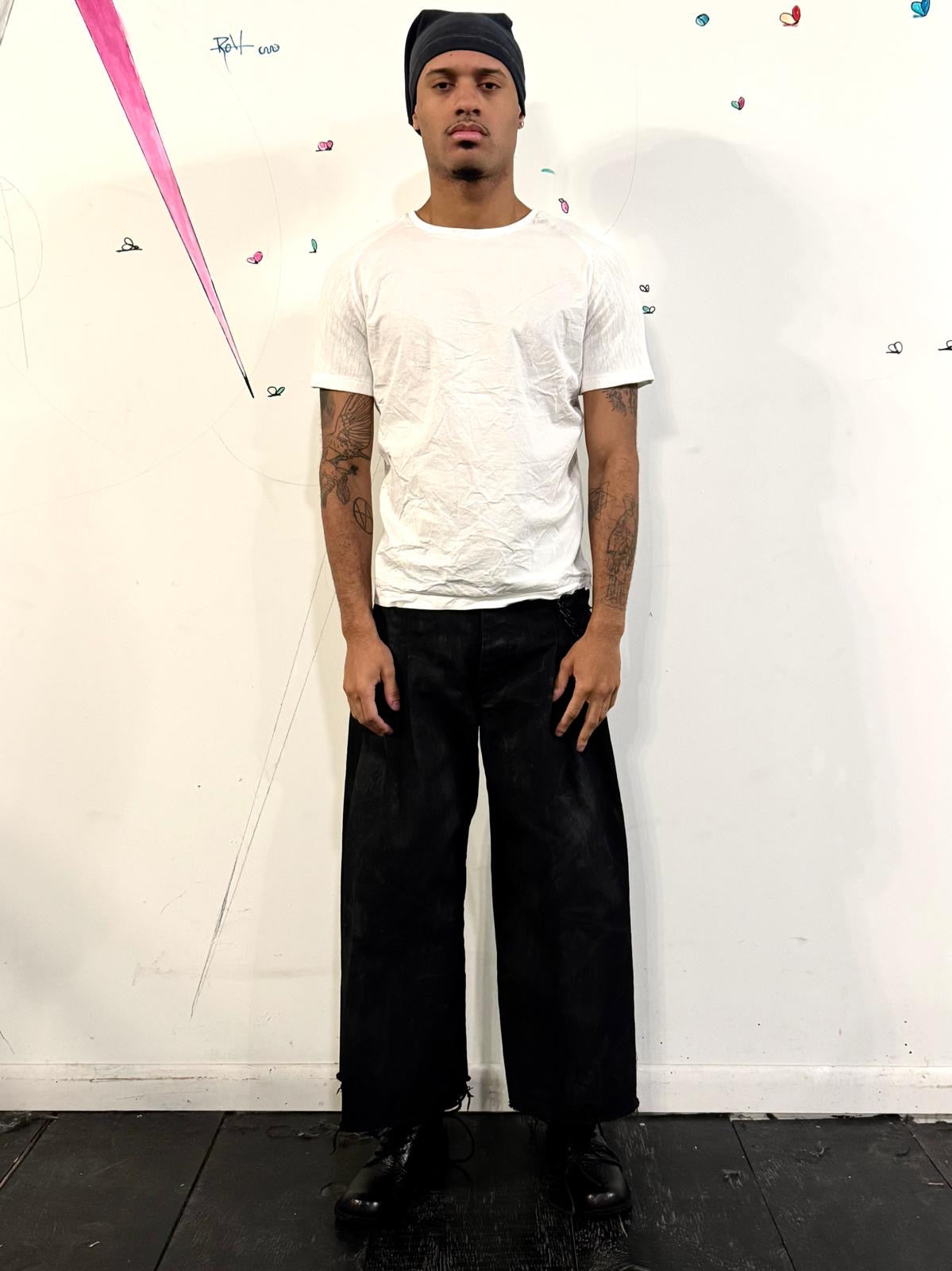 SS26 ||SYMMETRICAL SHORT SLEEVE 3DT || WHITE COTTON