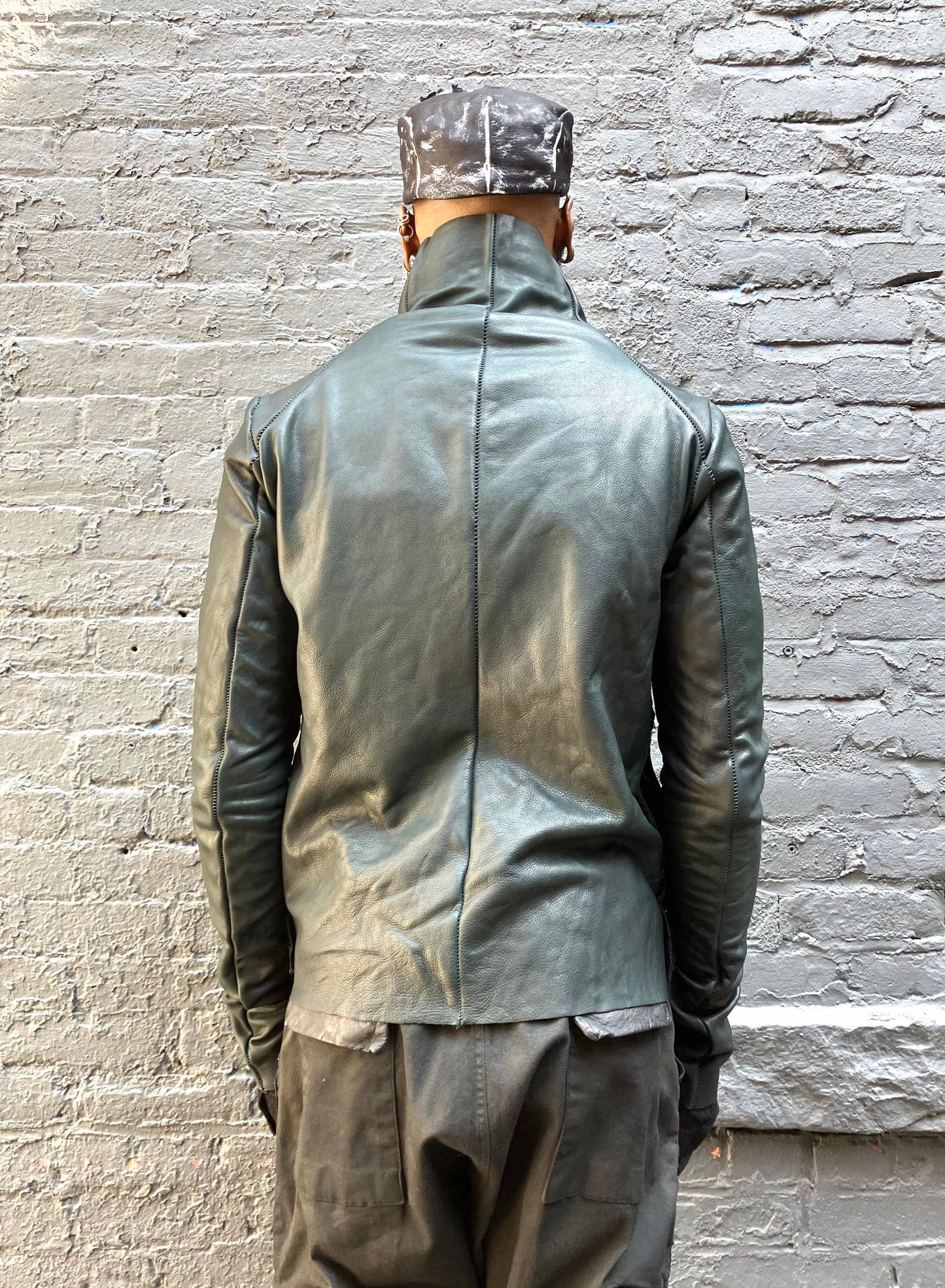 FW23|| ARC LEATHER JACKET || 100% COWHIDE - COMBAT GREEN