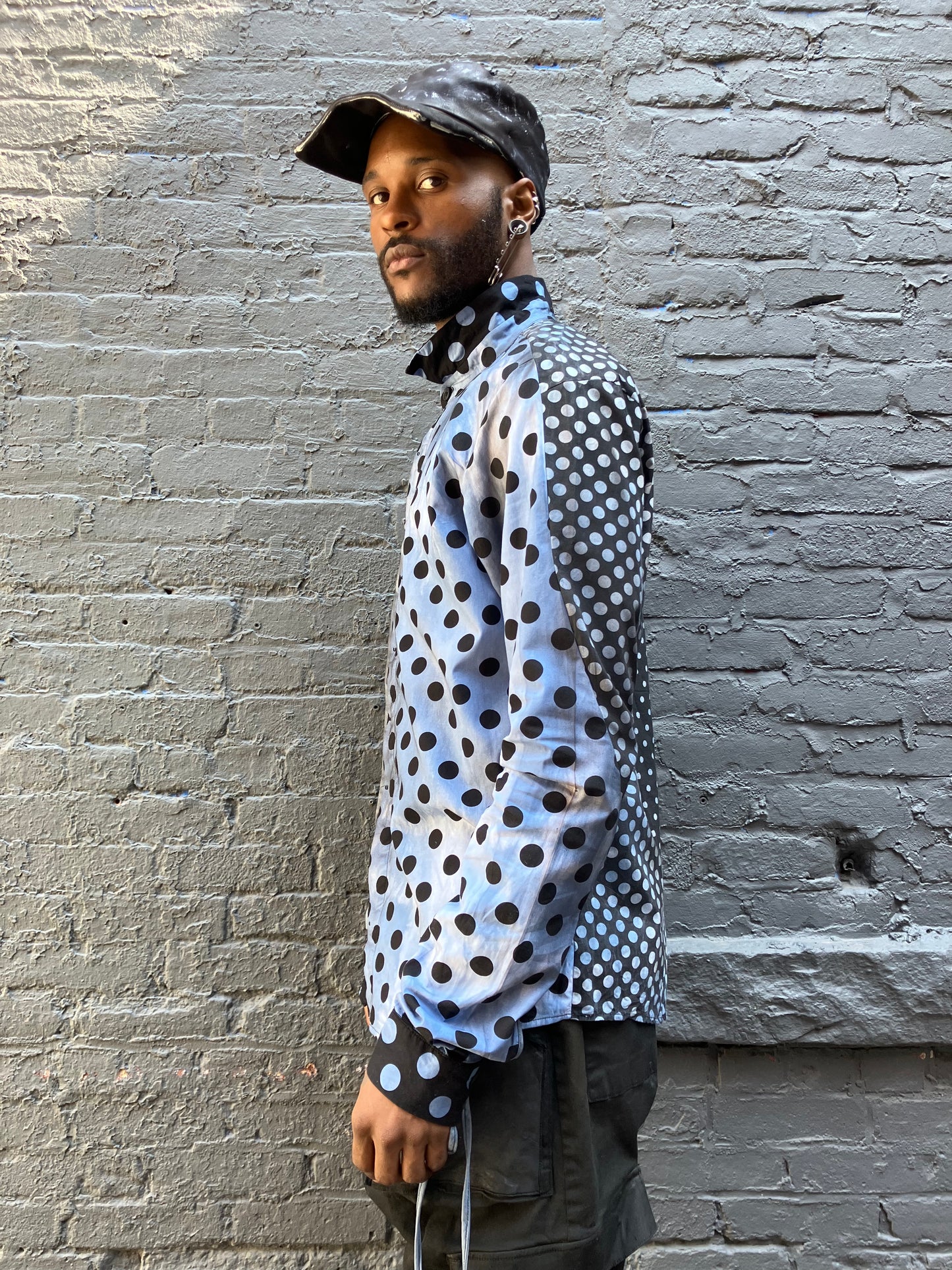 FW23 || PULKA-DOT ZERO FAULTED SHOULDER SHIRT || 100% COTTON