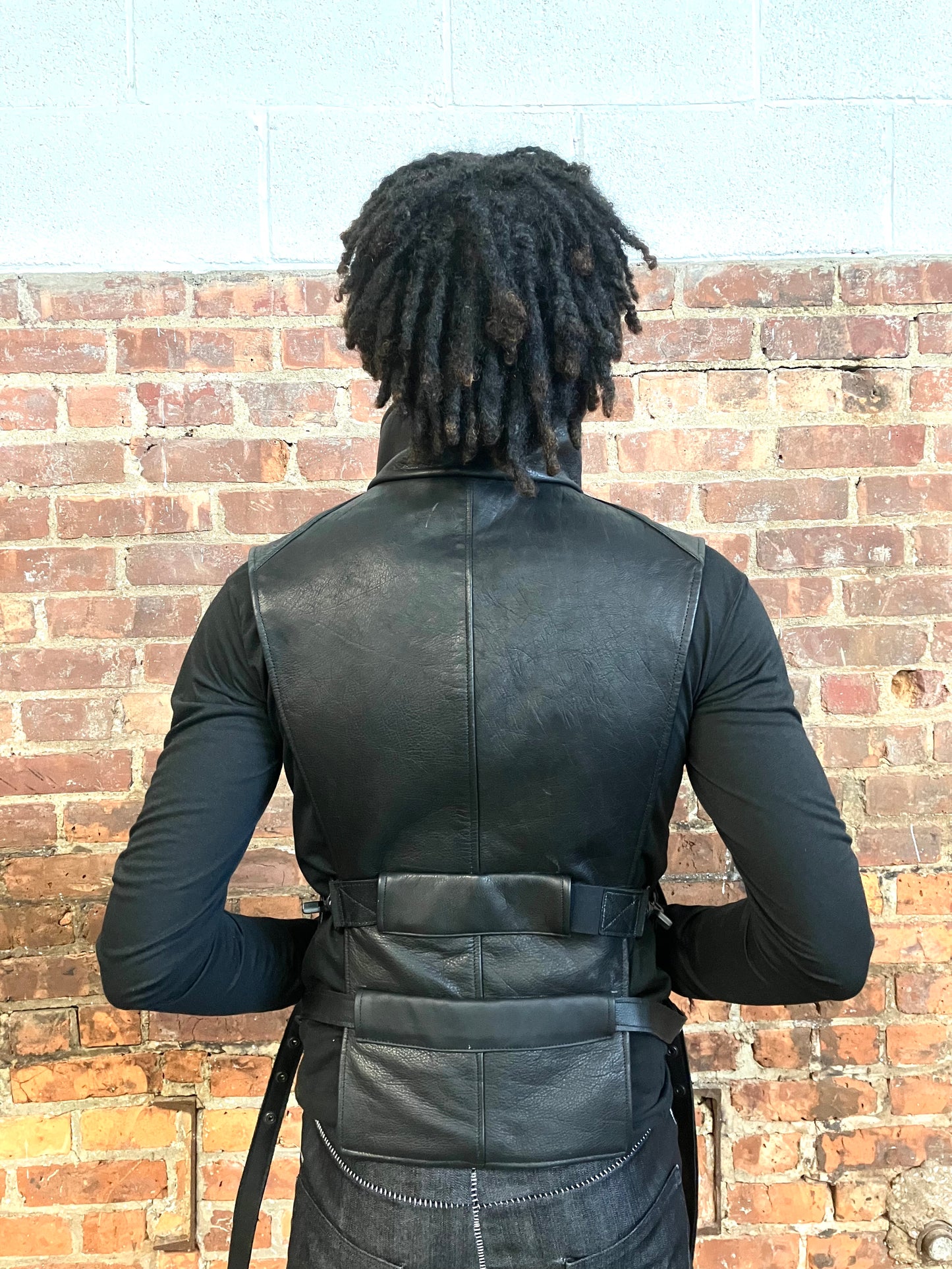 TACTICAL LEATHER VEST - COW| HORSE| GOAT - BLACK