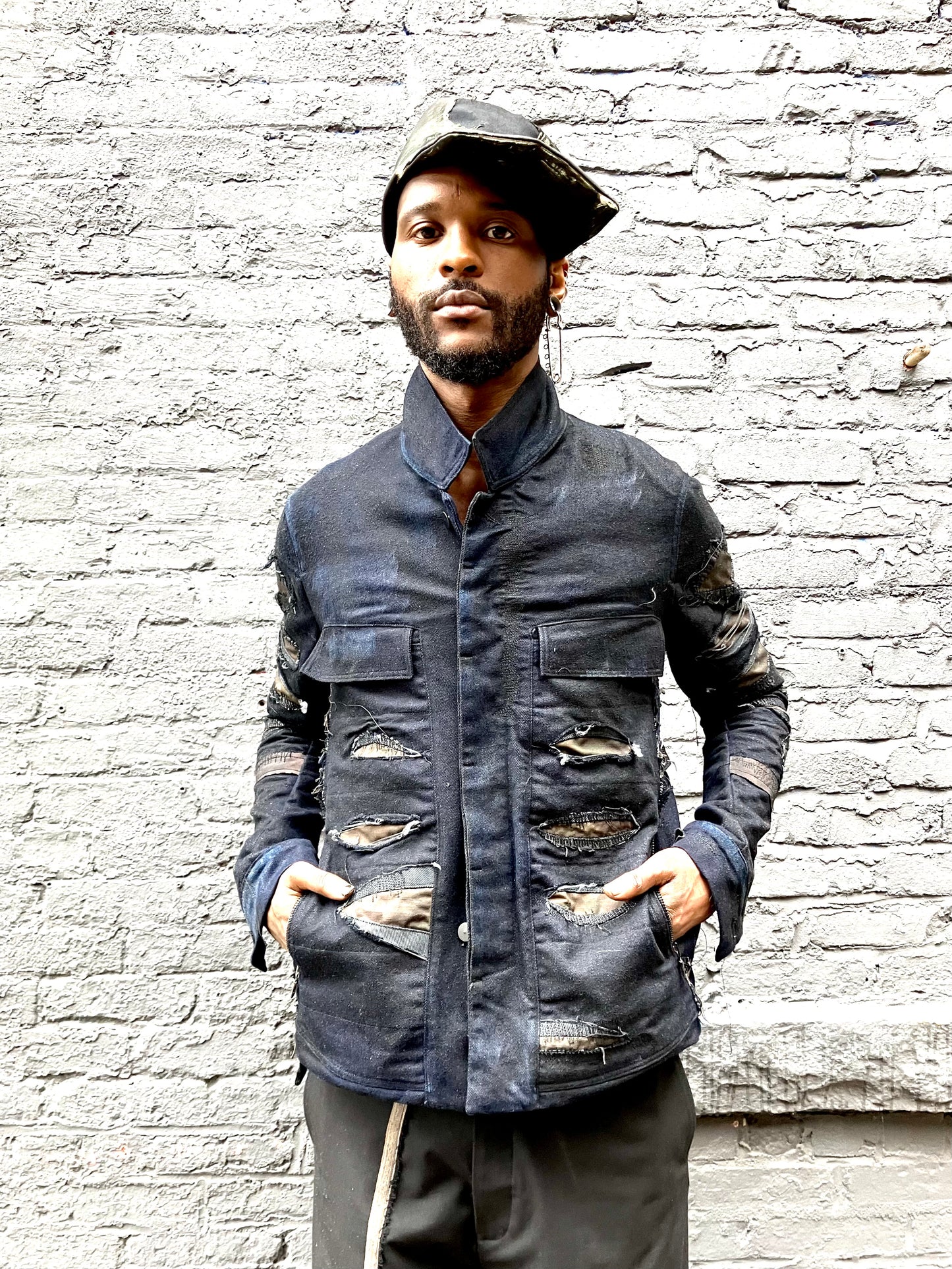 FW23 || BORG || DESTROYED DENIM BLACK