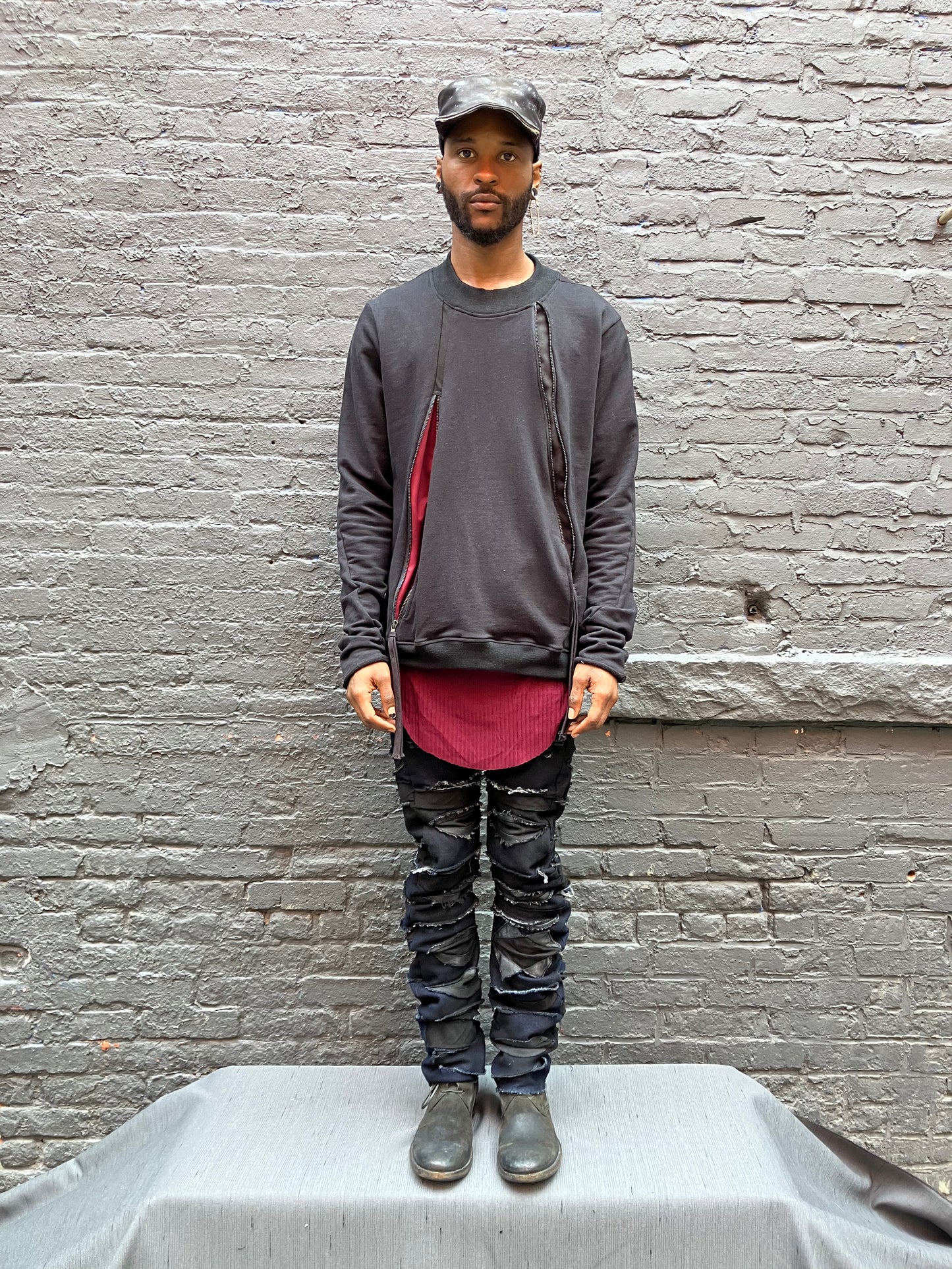 FW23 || DNA DESTROYED PANTS || 100% COTTON - BLACK
