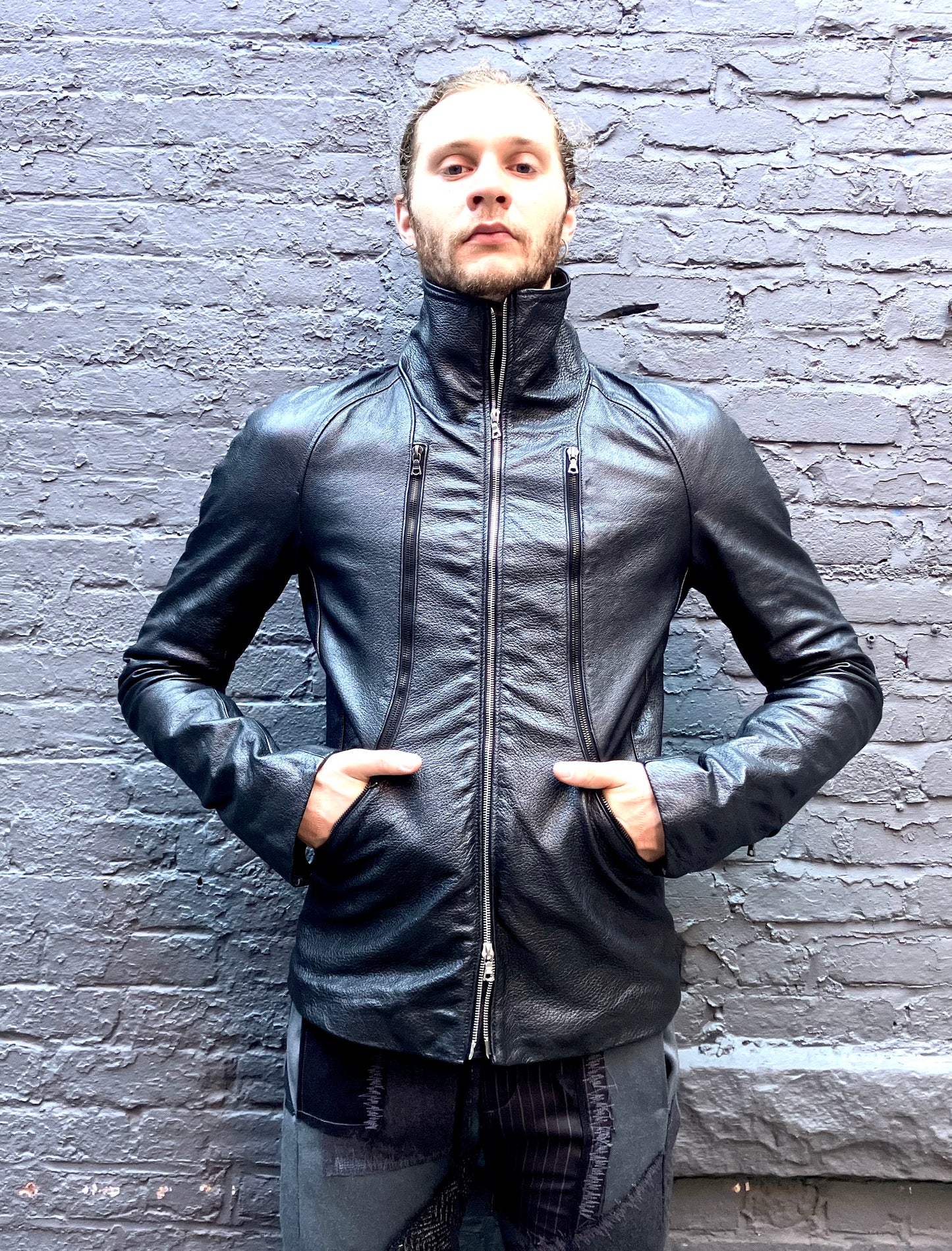 FW23|| TRI ZIP JACKET || BLACK