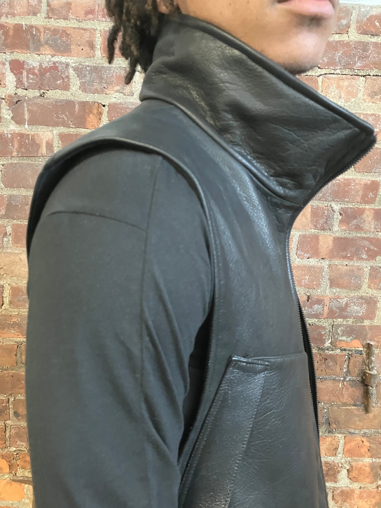 TACTICAL LEATHER VEST - COW| HORSE| GOAT - BLACK