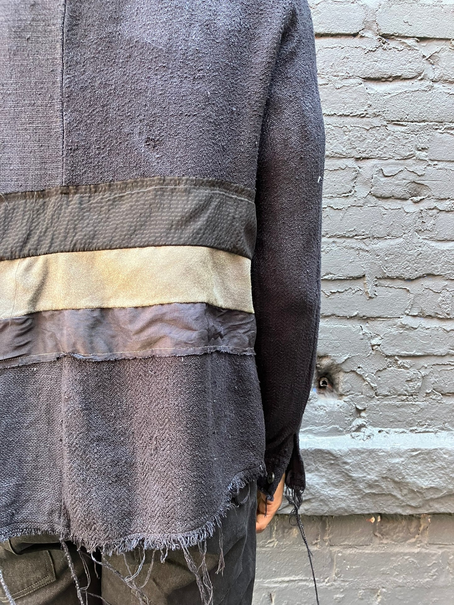 FW23 || PROTOLOGICAL ARCHETYPE ARTISANAL SHIRT || BLACK 100% SILK