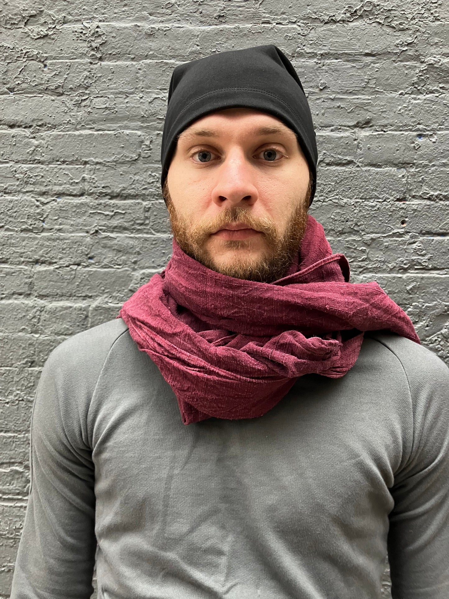 FW23 || LONG DOME COTTON BEANIE || BLACK