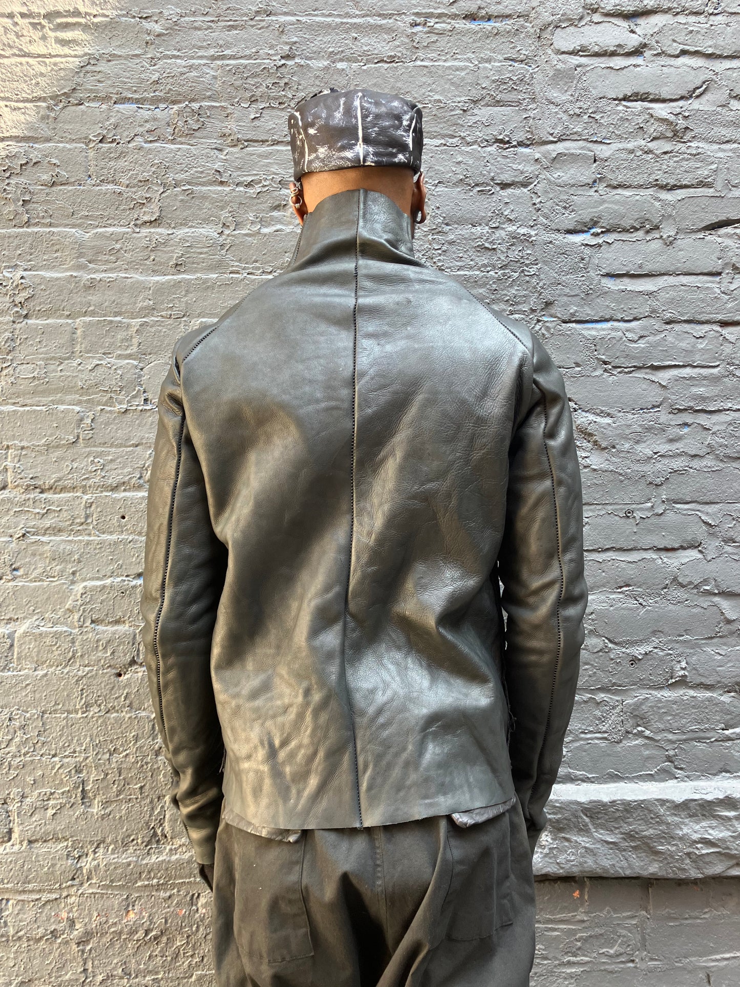 FW23|| ARC LEATHER JACKET || 100% COWHIDE - BLACK