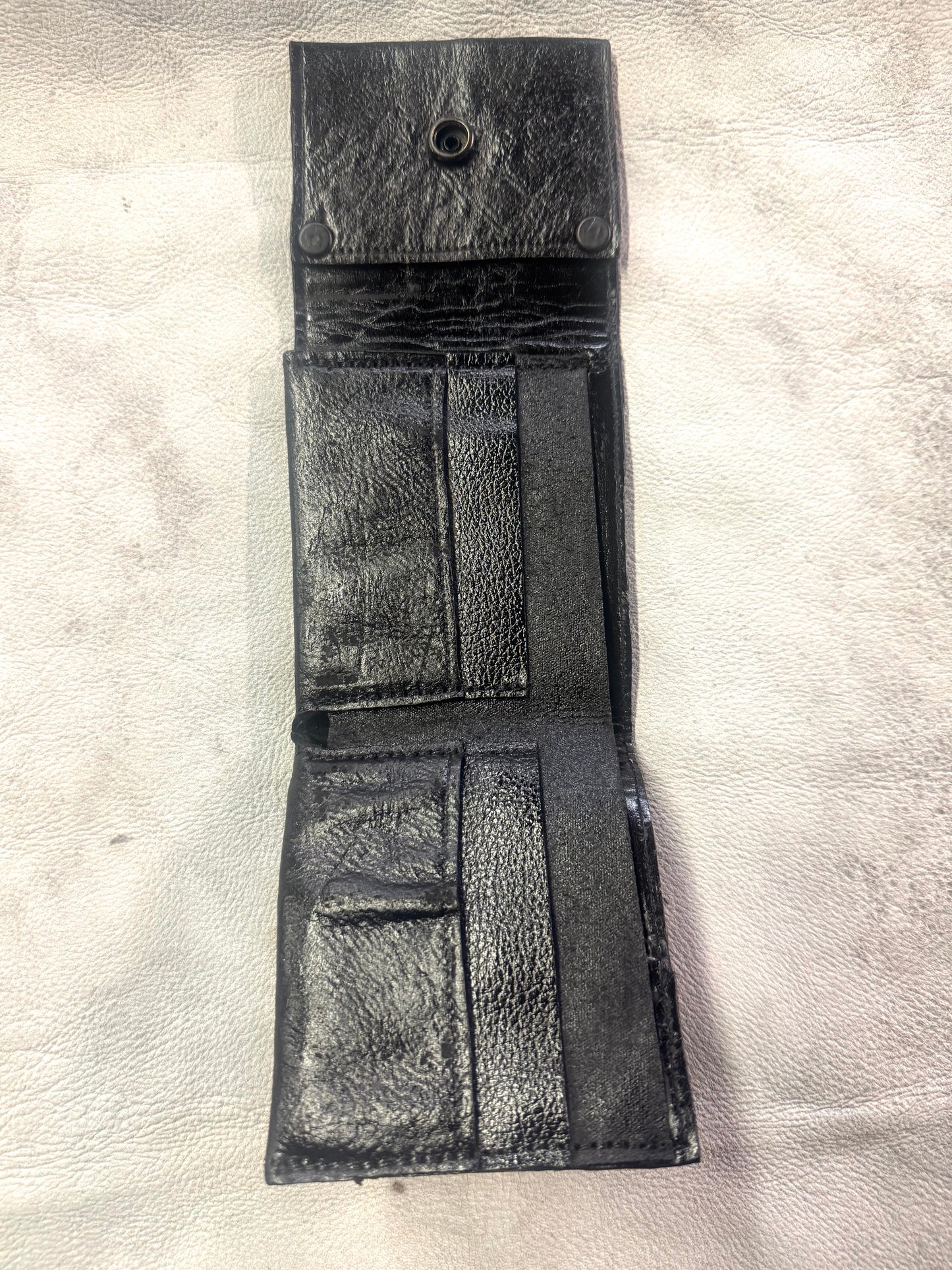 ZB - A || WALLET /A\ - DESTROYED DOUBLE HORSEHIDE | OD BLACK
