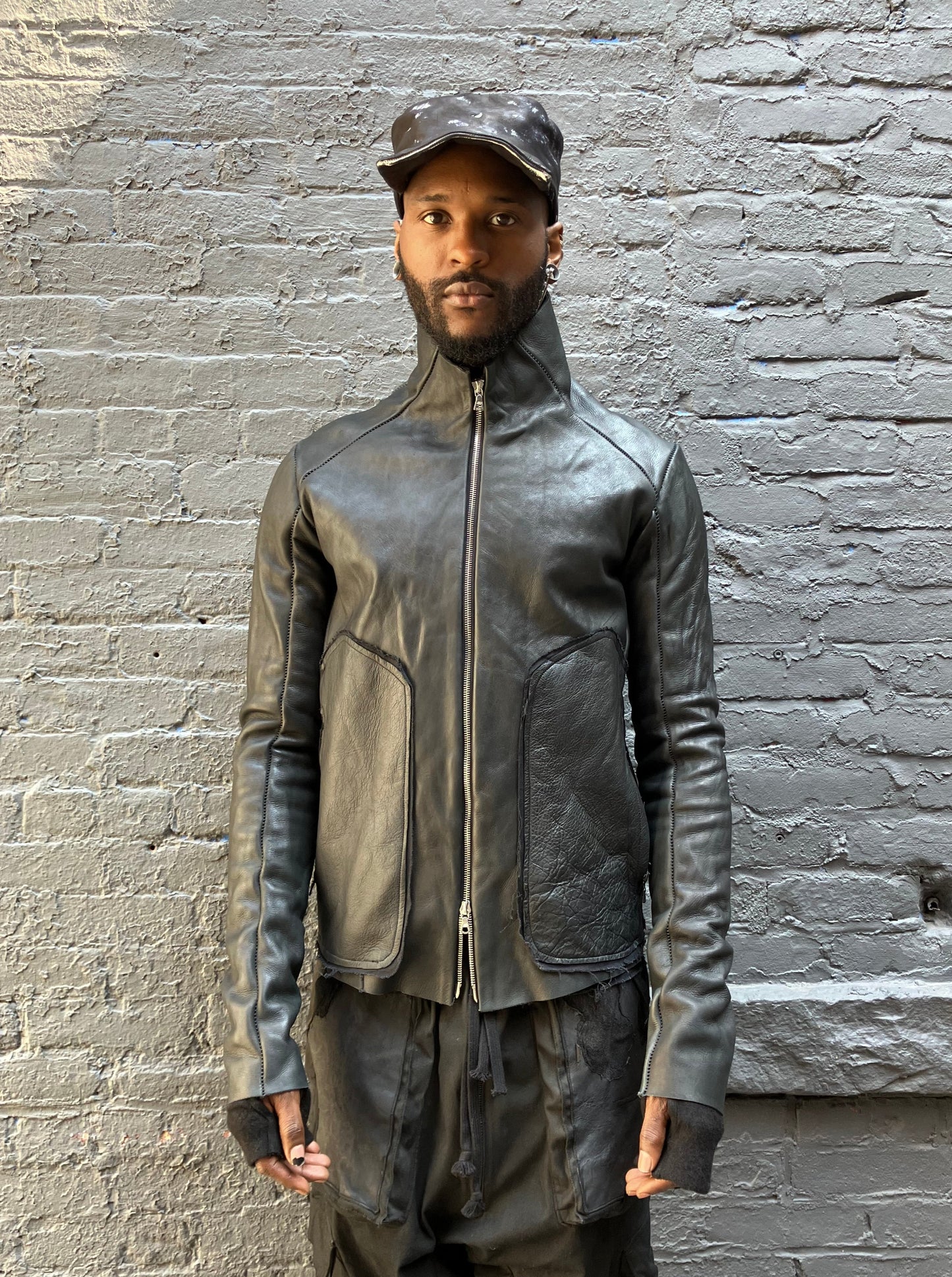 FW23|| ARC LEATHER JACKET || 100% COWHIDE - BLACK