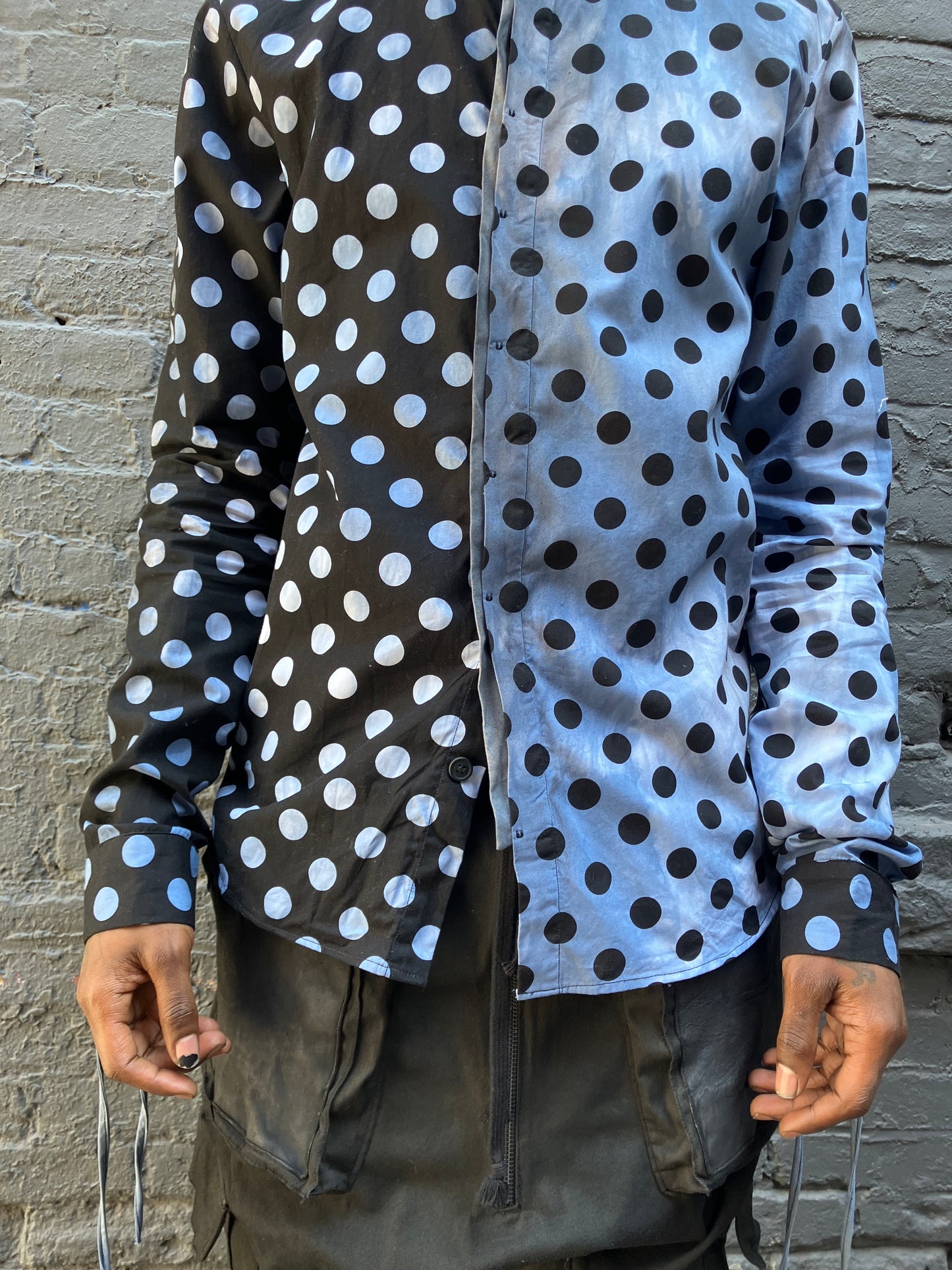 FW23 || PULKA-DOT ZERO FAULTED SHOULDER SHIRT || 100% COTTON