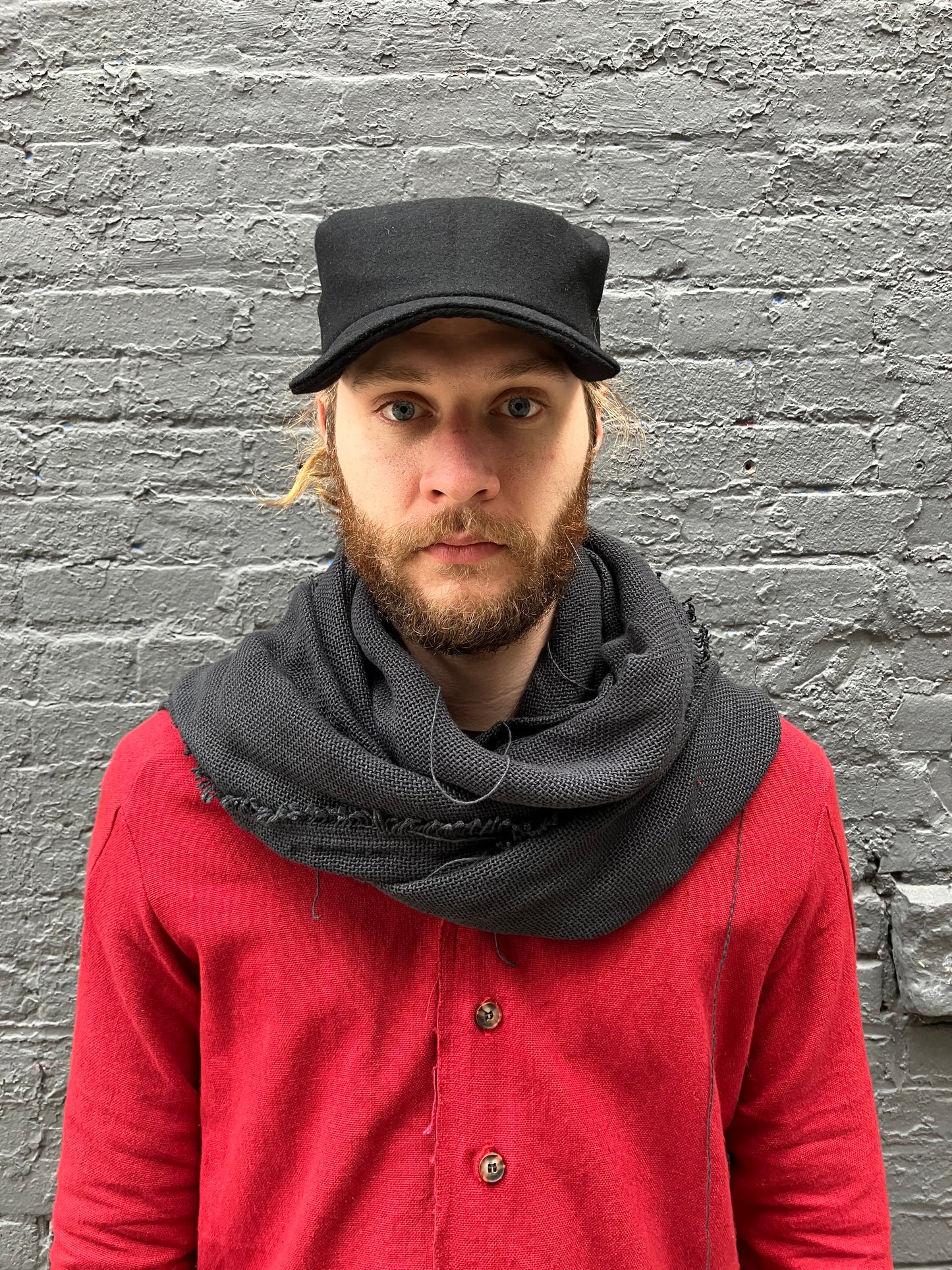 FW23 || EXTENDED BILL HAT || BLACK WOOL