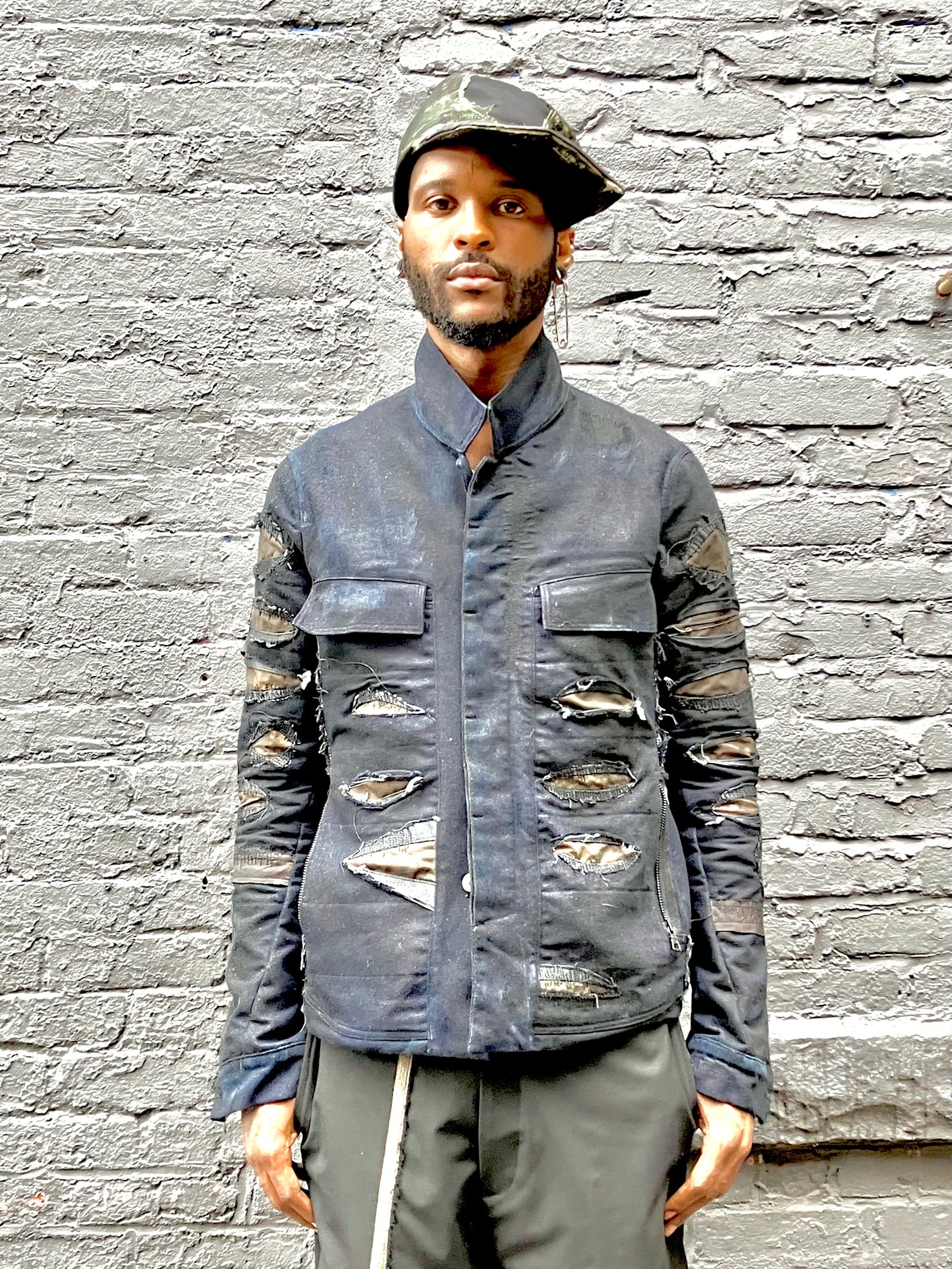 FW23 || BORG || DESTROYED DENIM BLACK