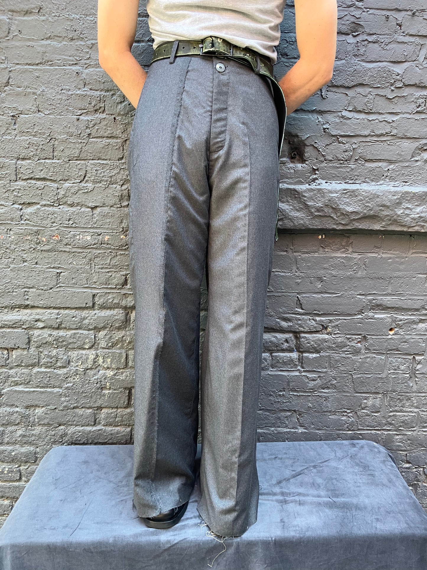 FW23 || GODDE PANTS || TROPICAL WOOL GREY STRIPE