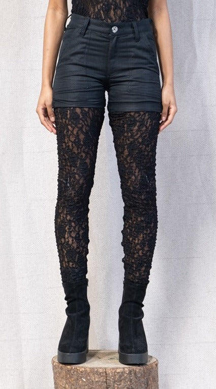 SS23 FEMME || STRETCHED LACE LEGGINGS
