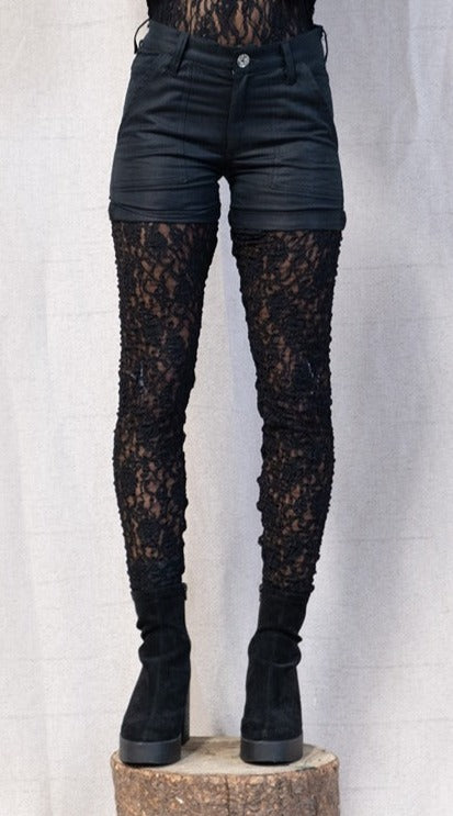 SS23 FEMME || STRETCHED LACE LEGGINGS