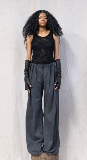 SS23 FEMME || LACE TANK - BLACK