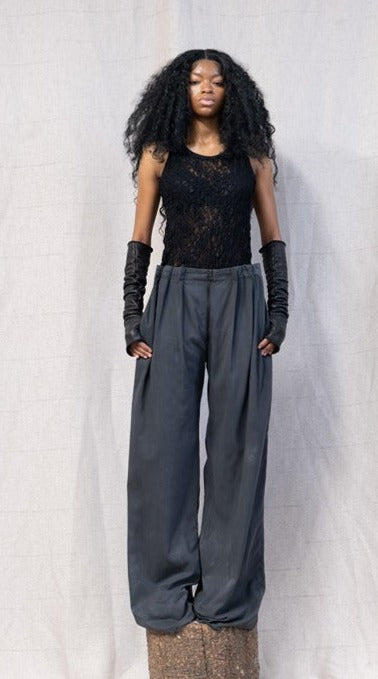 SS23 FEMME || LACE TANK - BLACK