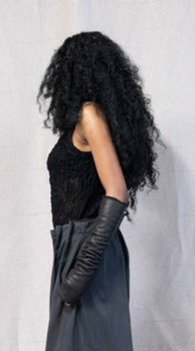 SS23 FEMME || LACE TANK - BLACK
