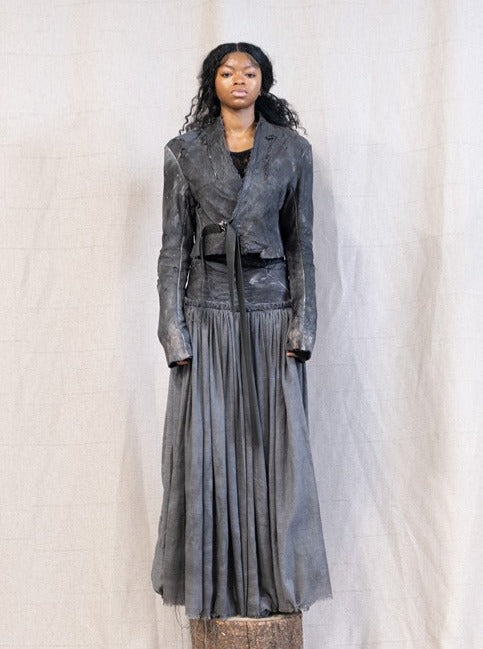 SS23 FEMME || "GRACE" JACKET - CHARCOAL DYED