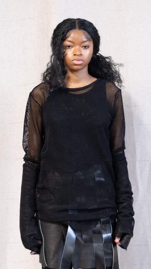 SS23 FEMME || FISHNET LONG SLEEVE TOP - TOP