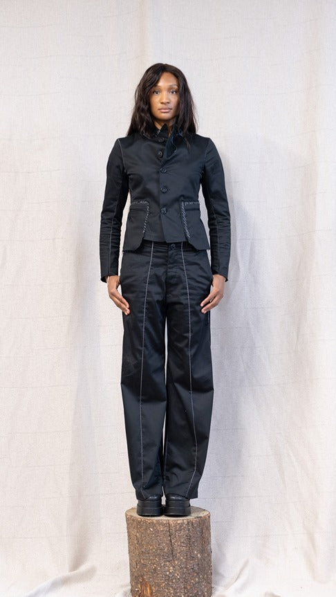SS23 FEMME || HANDSTITCHED PEAKED LAPEL UNLINED BLAZER