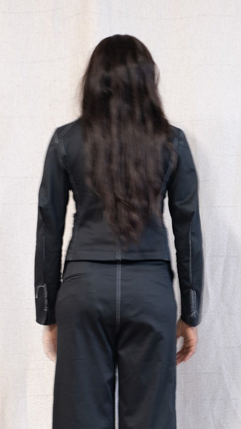 SS23 FEMME || HANDSTITCHED PEAKED LAPEL UNLINED BLAZER