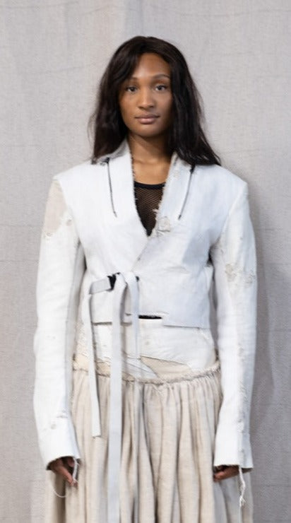 SS23 FEMME || "GRACE" JACKET - WHITE