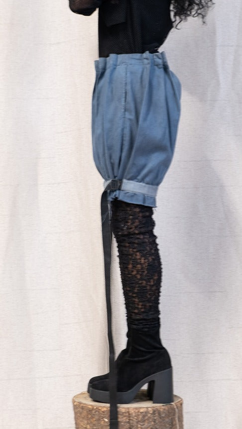 SS23 FEMME || PICKED PLEAT SHORTS - GANJA DYED
