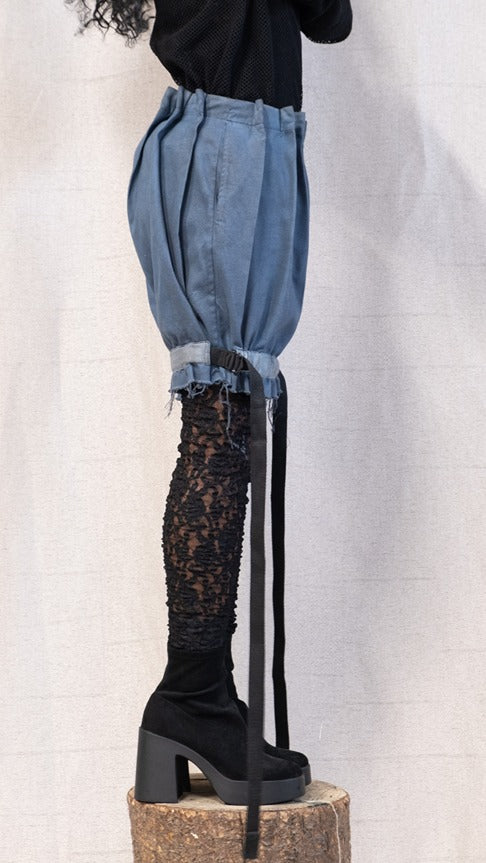 SS23 FEMME || PICKED PLEAT SHORTS - GANJA DYED