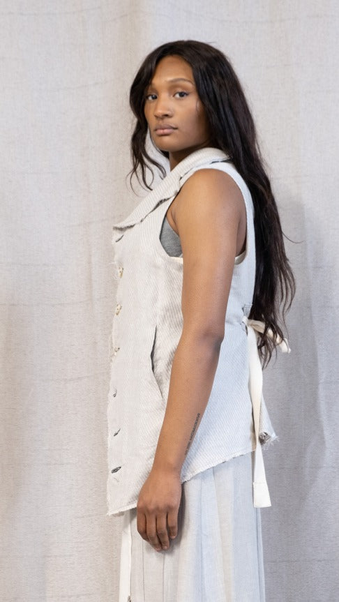 SS23 FEMME || PROTOLOGICAL ARCHETYPE VEST - ECRU