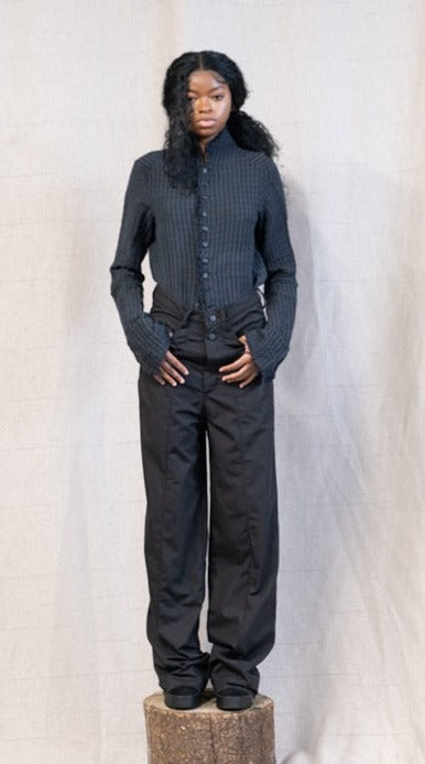SS23 FEMME || WIDE LEG OVERLOCKED GODDE JEANS