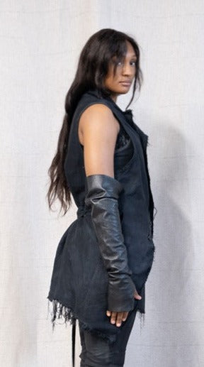 SS23 FEMME || PROTOLOGICAL ARCHETYPE VEST - BLACK