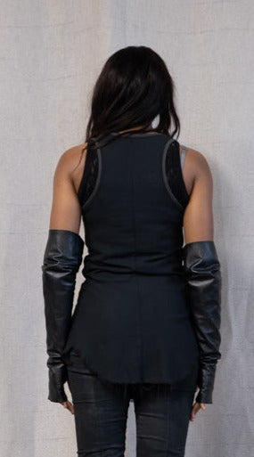 SS23 FEMME || DOUBLE ZIP TANK - BLACK