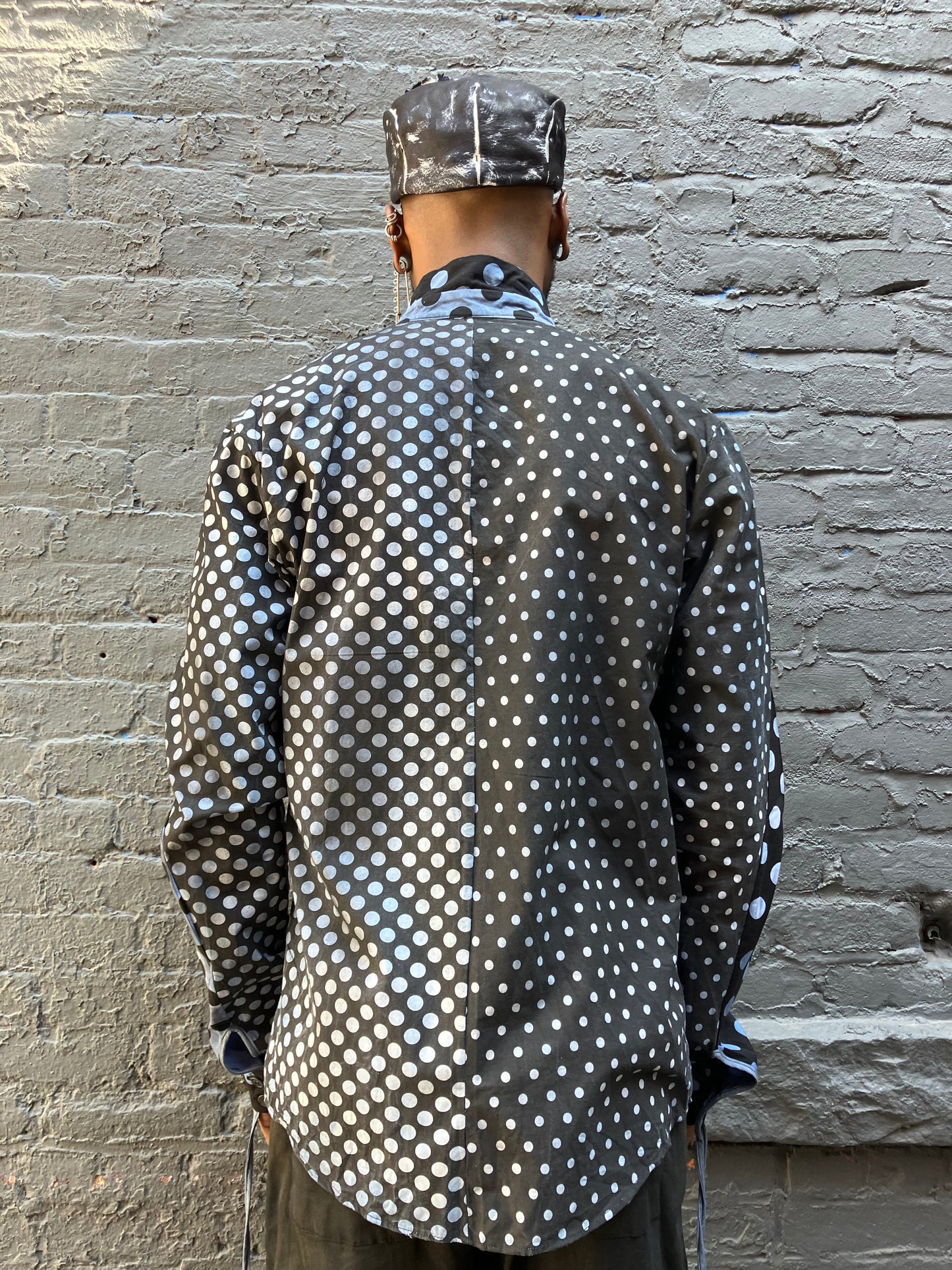 FW23 || PULKA-DOT ZERO FAULTED SHOULDER SHIRT || 100% COTTON