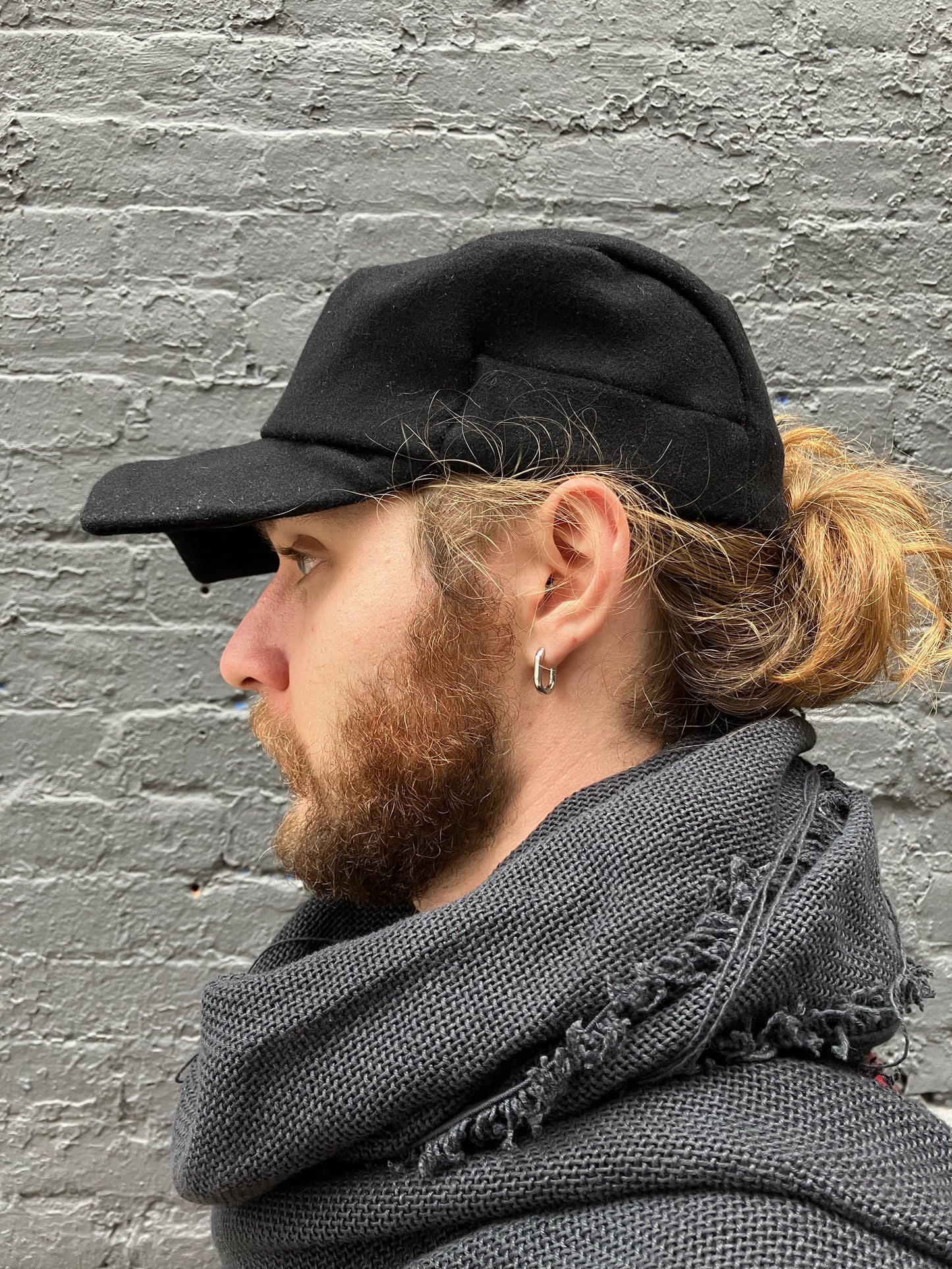 FW23 || EXTENDED BILL HAT || BLACK WOOL
