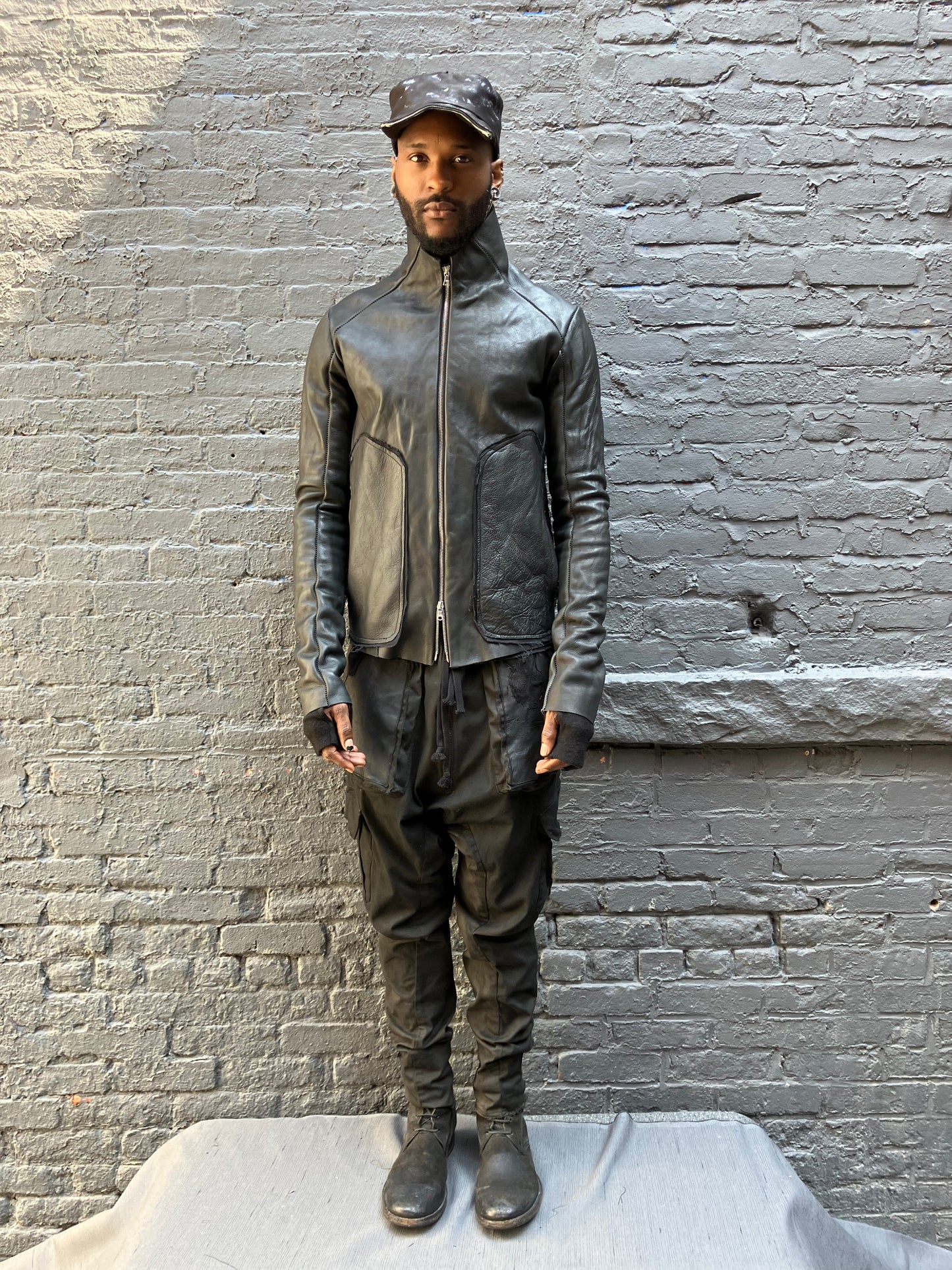 FW23|| ARC LEATHER JACKET || 100% COWHIDE - BLACK