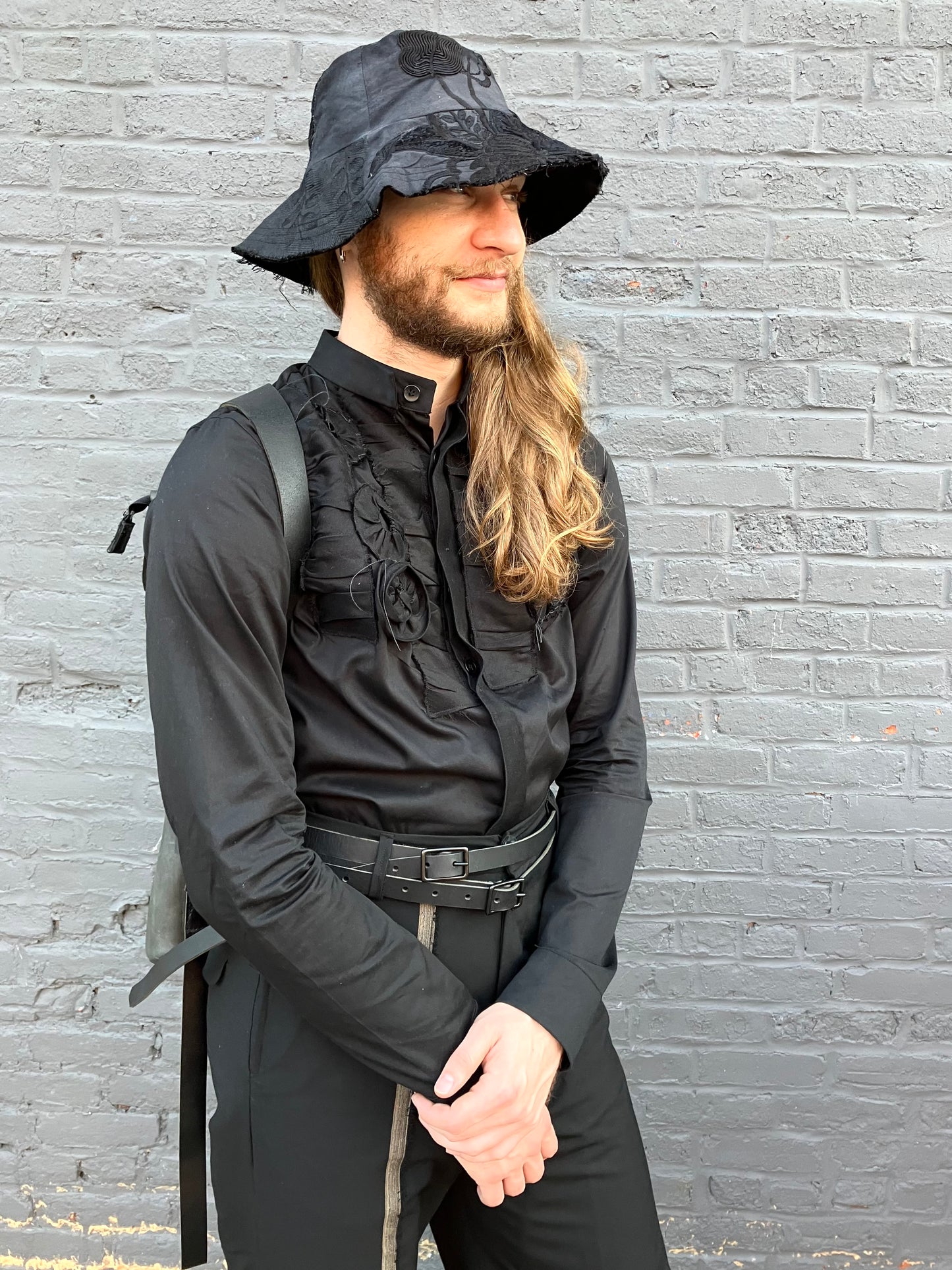 FW23 || SLIM PROFILE BACKPACK || MATTE HORSEHIDE BLACK