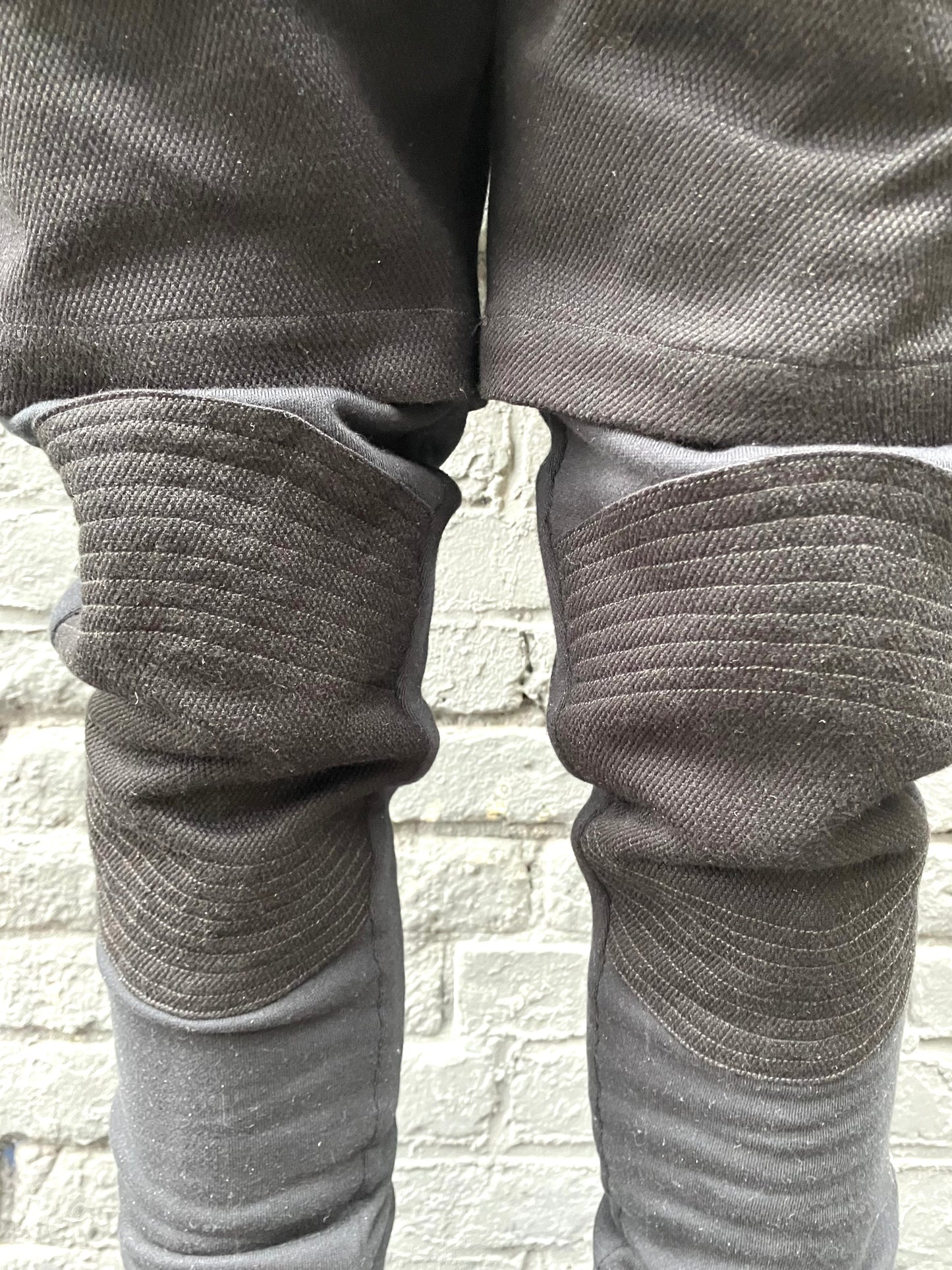 FW23 || HEAVY COTTON + KNIT LEGGINGS PANT || BLACK