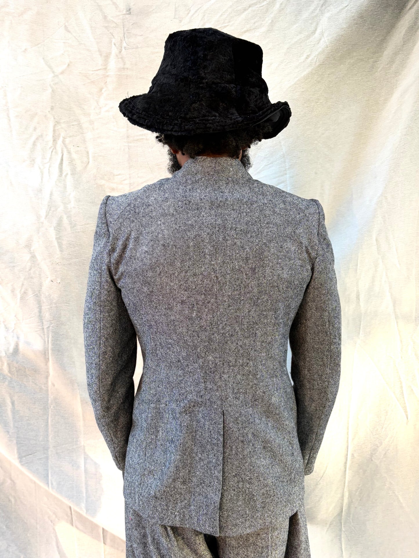 FW25 || SHAWL COLLAR ZAGODA 4 POCKET BLAZER || SPECKLED GREY - WOOL