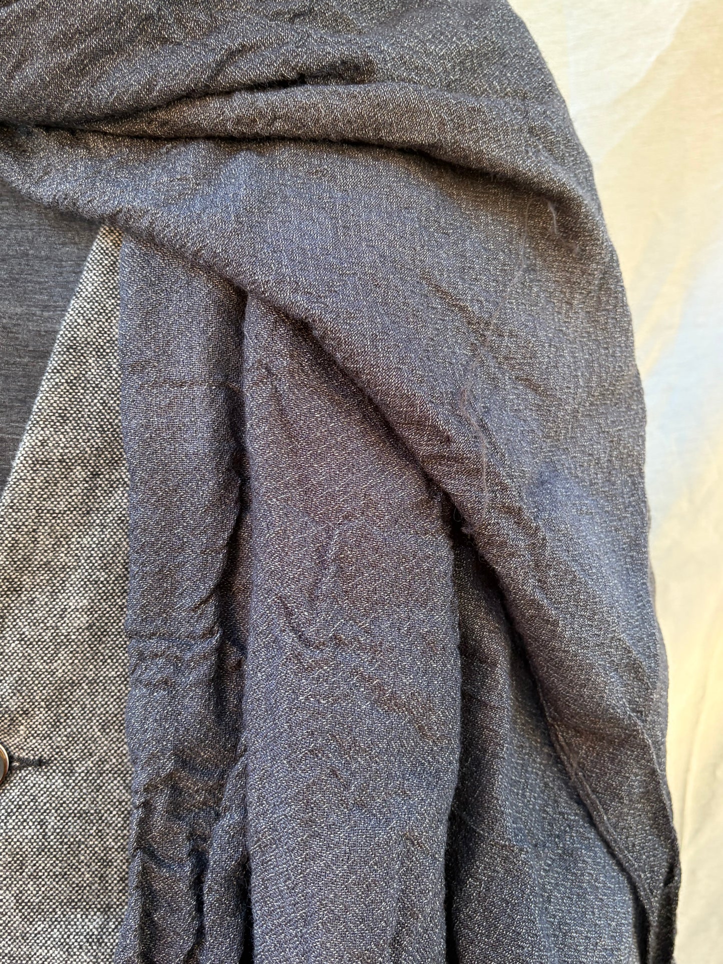 FW25 || LARGE DOUBLE WIDTH SCARF || BLACK || WOOL + LINEN