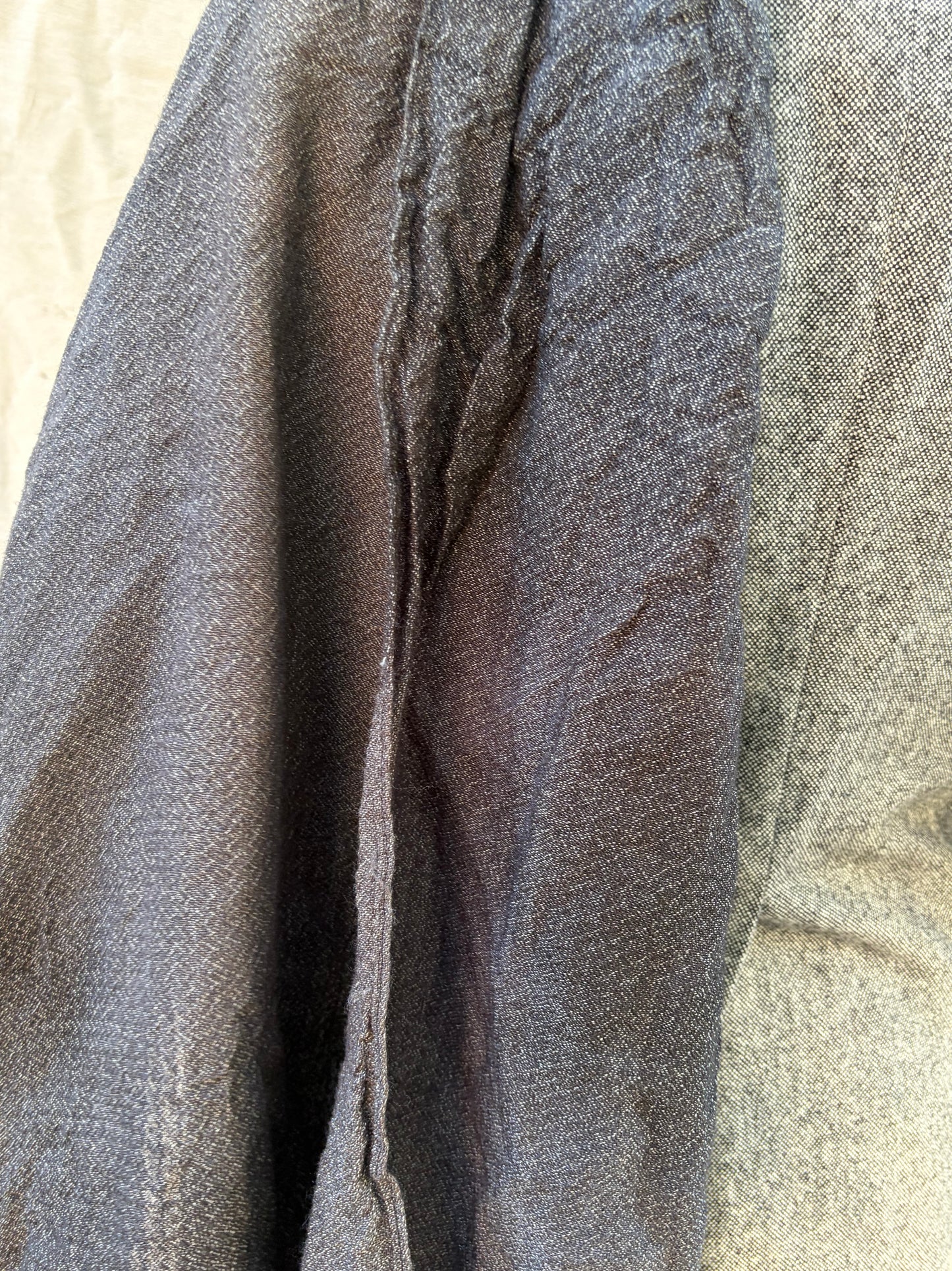 FW25 || LARGE DOUBLE WIDTH SCARF || BLACK || WOOL + LINEN