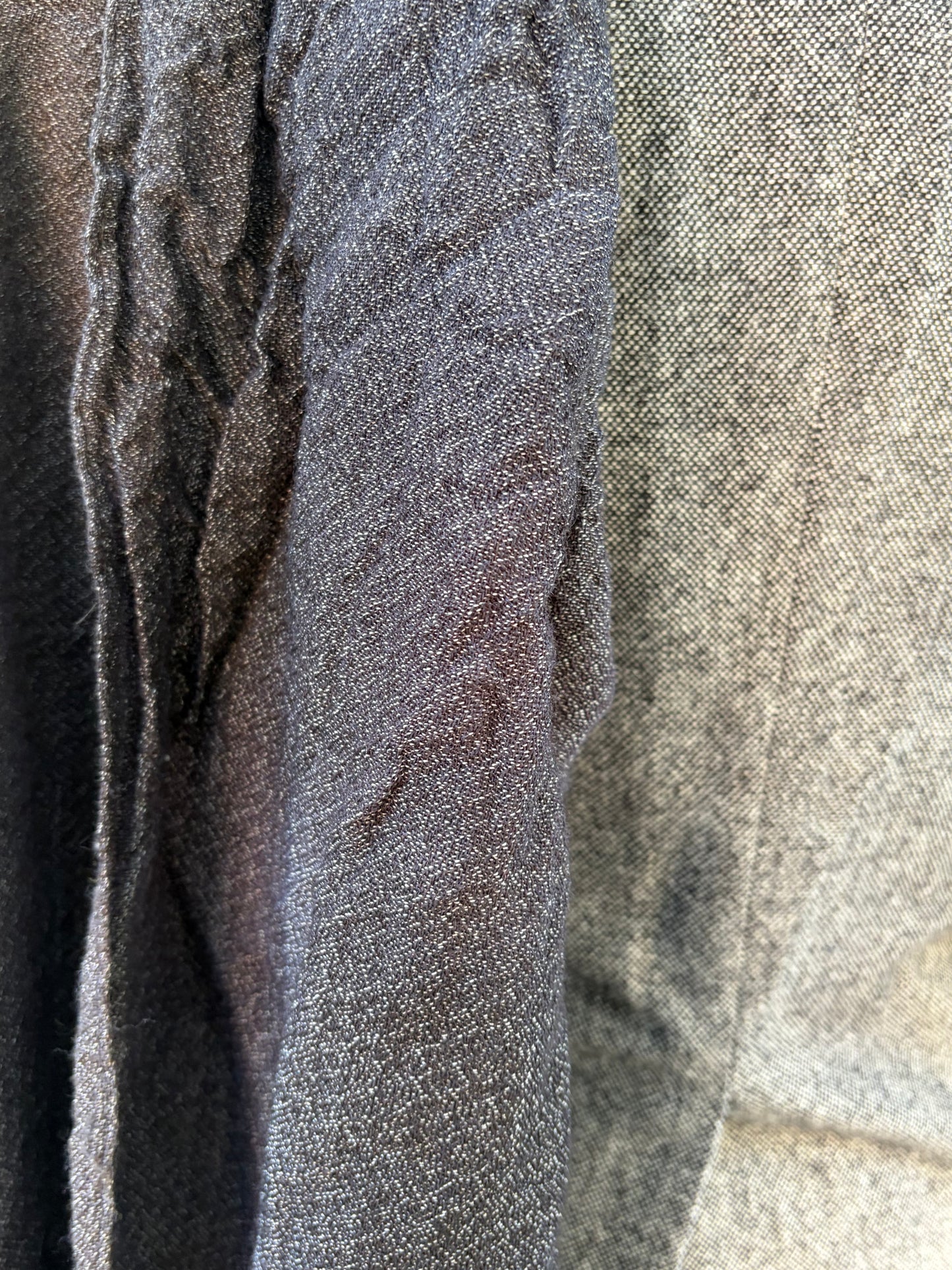 FW25 || LARGE DOUBLE WIDTH SCARF || BLACK || WOOL + LINEN