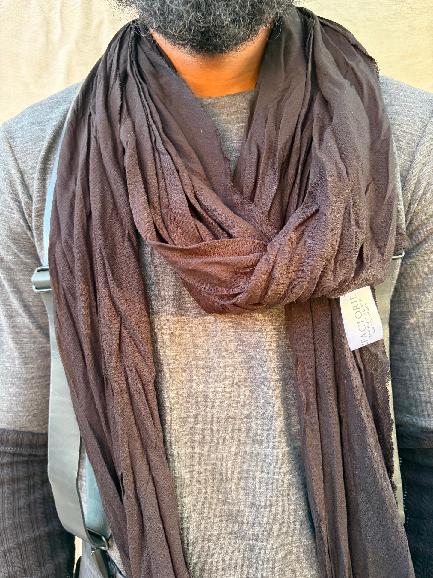 FW25 || BIAS CUT “SLITHERER” SCARF || RAYON - BLACK
