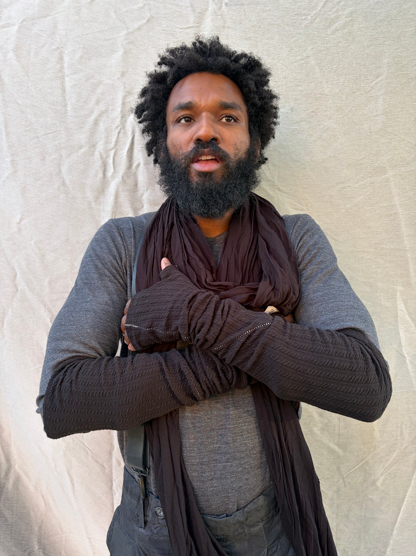 FW25 || BIAS CUT “SLITHERER” SCARF || RAYON - BLACK