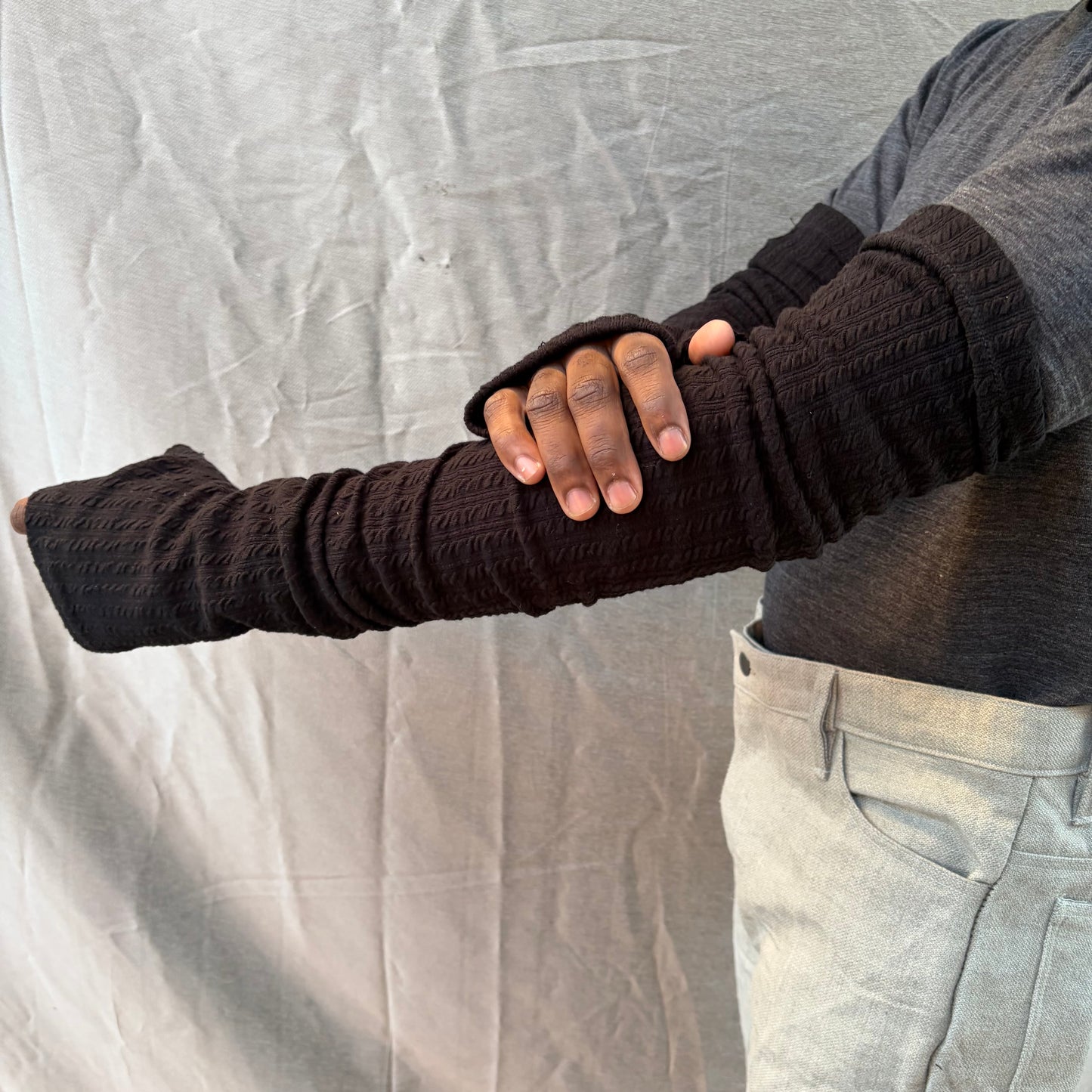 FW25 || MINIMALIST LONG ARM GAUNTLETS || SIMPLE BLACK