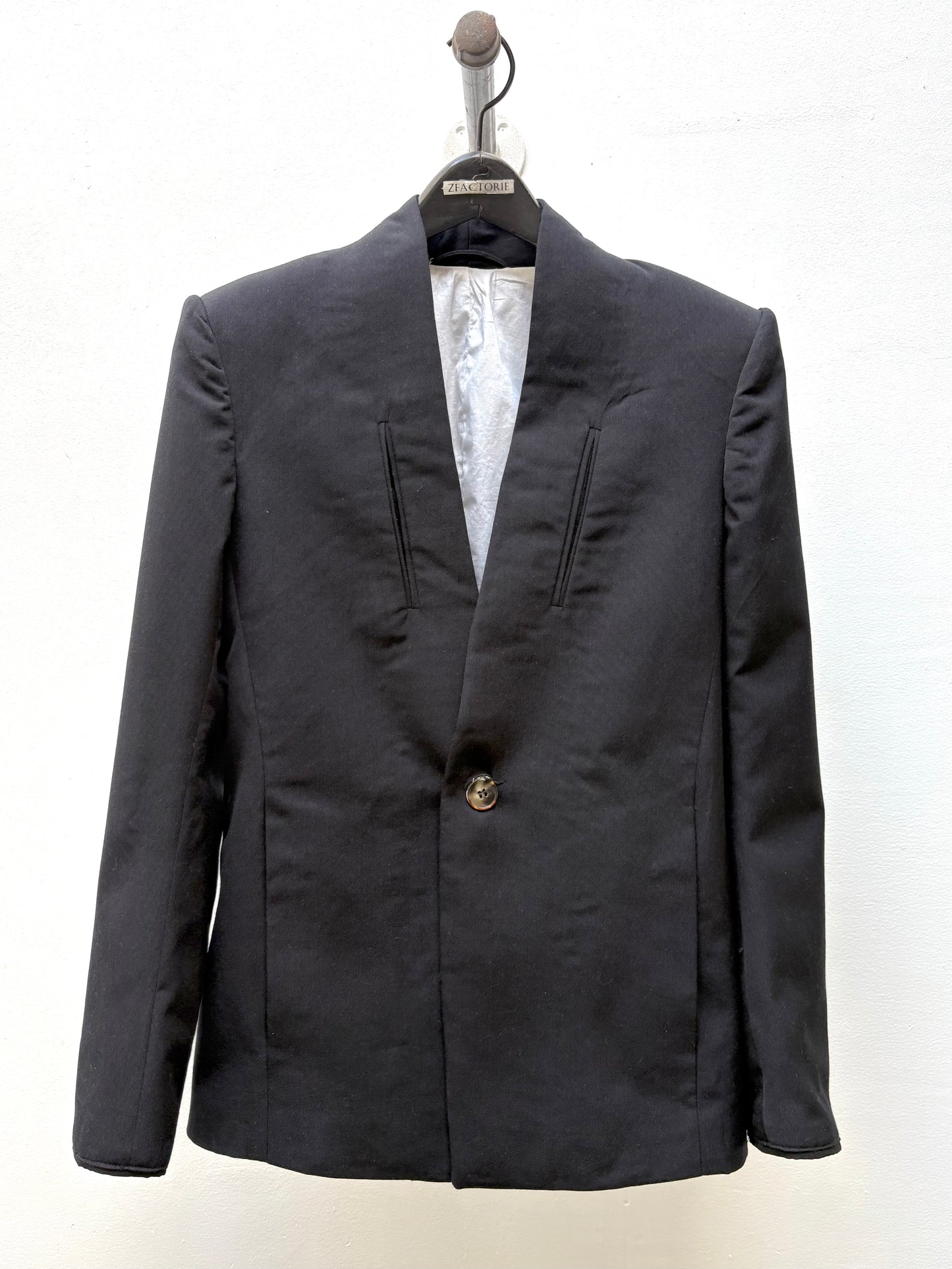 FW25 || SHAWL COLLAR ZAGODA 4 POCKET BLAZER || BLACK WOOL